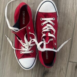 Women’s Converse All Star Red Low-Top Sneakers Size 9